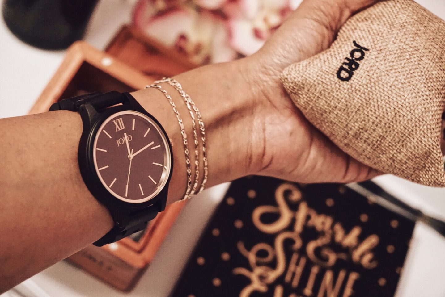 My stylish new wood watch from JORD - Frankie Ebony & Gold - Blog
